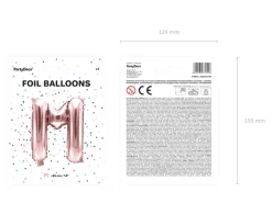 Folie Ballon Bogstaver ''M'', 35 cm, Rosegold