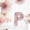 Folie Ballon Bogstaver ''P'', 35 cm, Rosegold