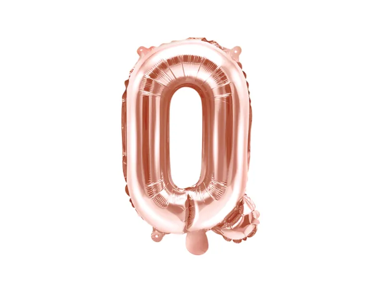 Folie Ballon Bogstaver ''Q'', 35 cm, Rosegold