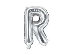 Folie Ballon Bogstaver ''R'', 35 cm, Sølv