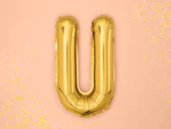 Folie Ballon Bogstaver ''U'', 35 cm, Guld