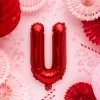 Folie Ballon Bogstaver ''U'', 35 cm, Rød