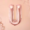 Folie Ballon Bogstaver ''U'', 35 cm, Rosegold
