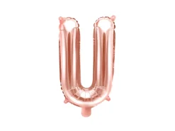 Folie Ballon Bogstaver ''U'', 35 cm, Rosegold
