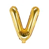 Folie Ballon Bogstaver ''V'', 35 cm, Guld