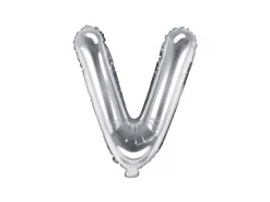 Folie Ballon Bogstaver ''V'', 35 cm, Sølv