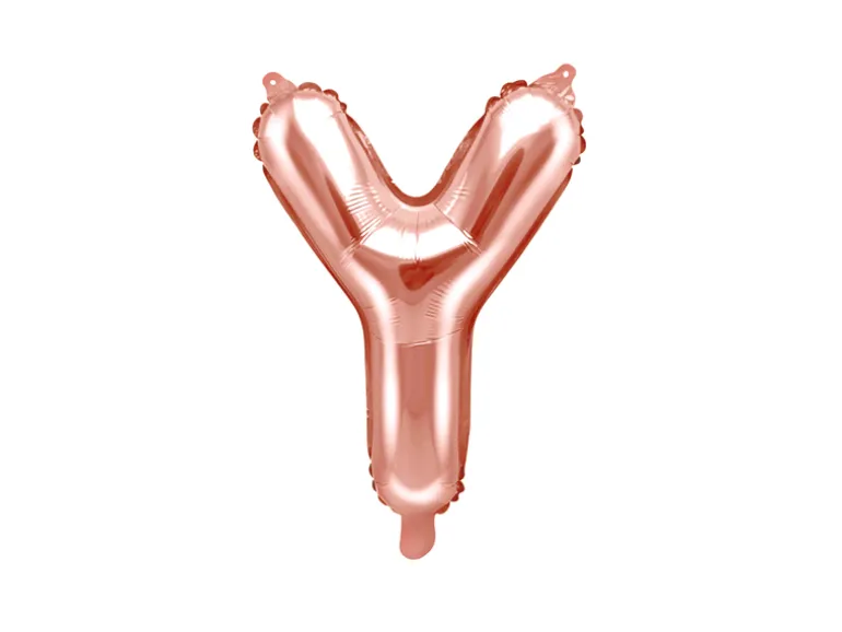 Folie Ballon Bogstaver ''Y'', 35 cm, Rosegold