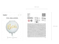 Folie Ballon Bride 45 cm, Hvid