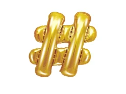 Folie Ballon #, 35 cm, Guld