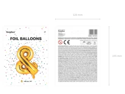 Folie Ballon &, 35 cm, Guld