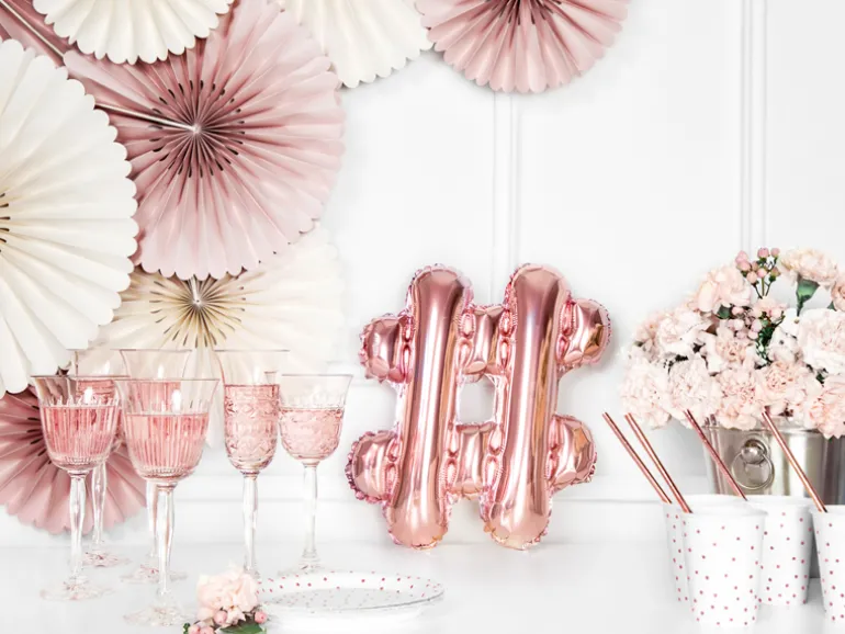 Folie Ballon #, 35 cm, Rosegold