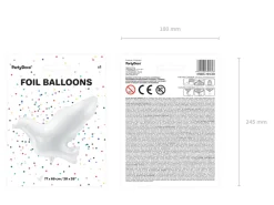 Folie Ballon Due, Hvid, 77 X 66 cm