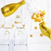 Folie Ballon Flaske - Happy New Year, 32 X 82 cm, Guld
