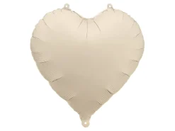 Folie Ballon Hjerte, 45 cm, Beige
