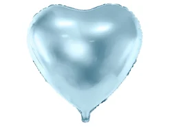 Folie Ballon Hjerte, 45 cm, Himmelblå