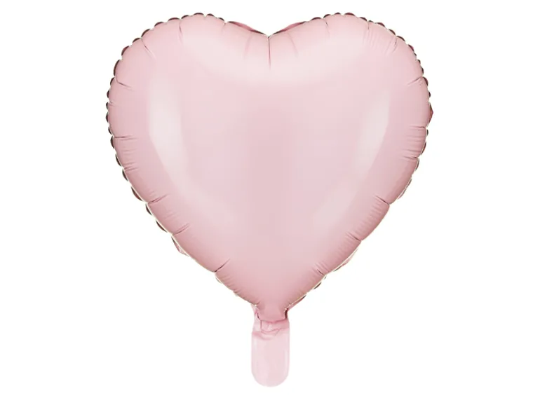 Folie Ballon Hjerte, 45 cm, Lyserød