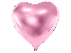 Folie Ballon Hjerte, 45 cm, Lyserød