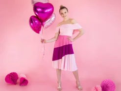 Folie Ballon Hjerte, 45 cm, Mørk Pink