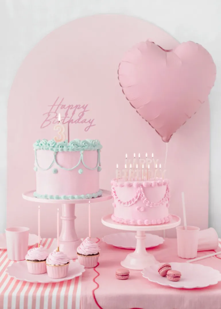 Folie Ballon Hjerte, 45 cm, Pink