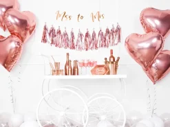 Folie Ballon Hjerte, 45 cm, Rosegold