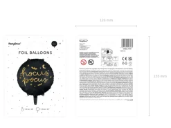 Folie Ballon Hocus Pocus, 45 cm, Sort
