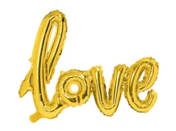 Folie Ballon Love, Guld, 73 X 59 cm