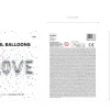 Folie Ballon Love, 140 X 35 cm, Sølv