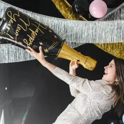Folie Ballon Nytårs Champagne, 88 cm