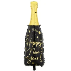 Folie Ballon Nytårs Champagne, 88 cm