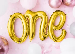 Folie Ballon One, 66 X 37 cm, Guld