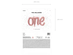 Folie Ballon One, 66 X 37 cm, Rosegold
