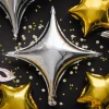 Folie Ballon 4-Point Stjerne, 45 cm, Guld