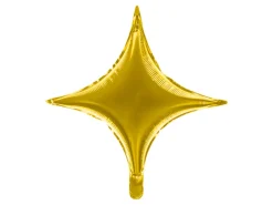 Folie Ballon 4-Point Stjerne, 45 cm, Guld