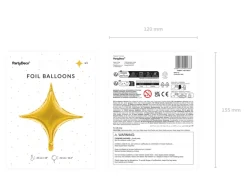 Folie Ballon 4-Point Stjerne, 45 cm, Guld