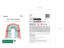 Folie Ballon Regnbue Med Fringes, 38 X 41 cm, Mix (3 Stk.)