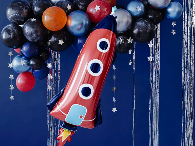 Folieballon Rocket, 44 X 115 cm, Mix