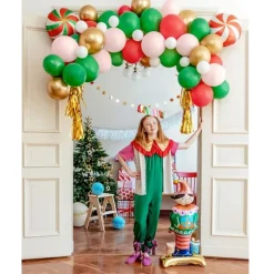 Folie Ballon Stående Nisse, 32 x 75 cm