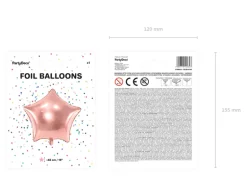 Folie Ballon Stjerne, 48 cm, Rosegold
