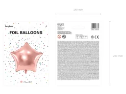Folie Ballon Stjerne, 70 cm, Rosegold