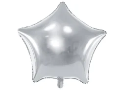 Folie Ballon Stjerne, 48 cm, Sølv