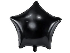 Folie Ballon Stjerne, 48 cm, Sort
