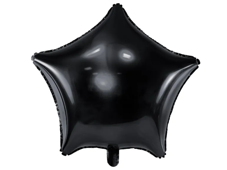 Folie Ballon Stjerne, 48 cm, Sort