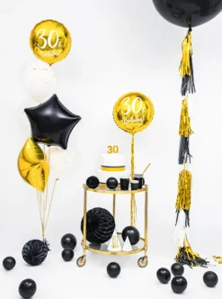 Folie Ballon Stjerne, 48 cm, Sort