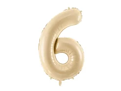 Folie Ballon Tal ''6'', 72 cm, Beige