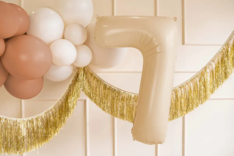 Folie Ballon Tal ''7'', 72 cm, Beige