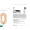 Folie Ballon Tal ''0'', 72 cm, Beige
