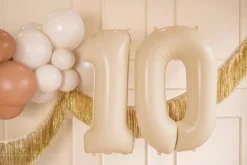 Folie Ballon Tal ''0'', 72 cm, Beige