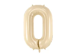 Folie Ballon Tal ''0'', 72 cm, Beige