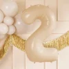 Folie Ballon Tal ''2'', 72 cm, Beige