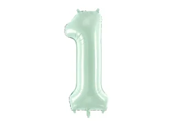 Folie Ballon Tal ''1'', 72 cm, Grøn